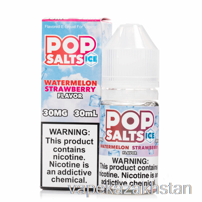 Vape Kazakhstan ICE Watermelon Strawberry - Pop Salts - 30mL 50mg
